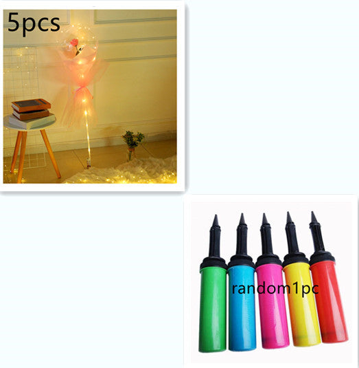 LED Luminous Balloon Rose Bouquet Transparent Bobo Ball Rose EX-STOCK Canada 