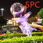 LED Luminous Balloon Rose Bouquet Transparent Bobo Ball Rose EX-STOCK Canada 