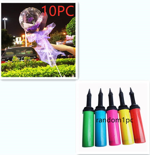 LED Luminous Balloon Rose Bouquet Transparent Bobo Ball Rose EX-STOCK Canada 