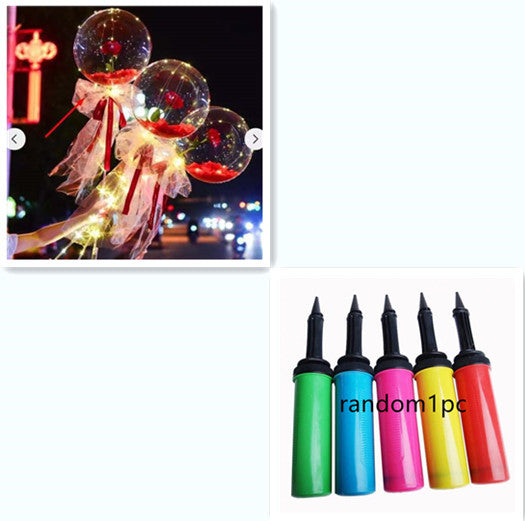 LED Luminous Balloon Rose Bouquet Transparent Bobo Ball Rose EX-STOCK Canada 