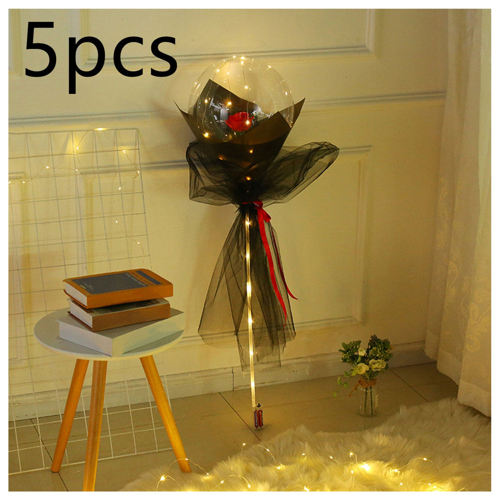 LED Luminous Balloon Rose Bouquet Transparent Bobo Ball Rose EX-STOCK Canada 