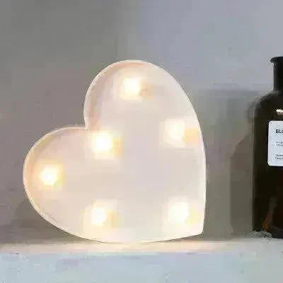 LED Night Light A-Z 0-9 Battery Lamp Wedding Party Decor - EX-STOCK CANADA