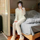 Lace Long-sleeved Pajamas Set For Women - EX-STOCK Canada