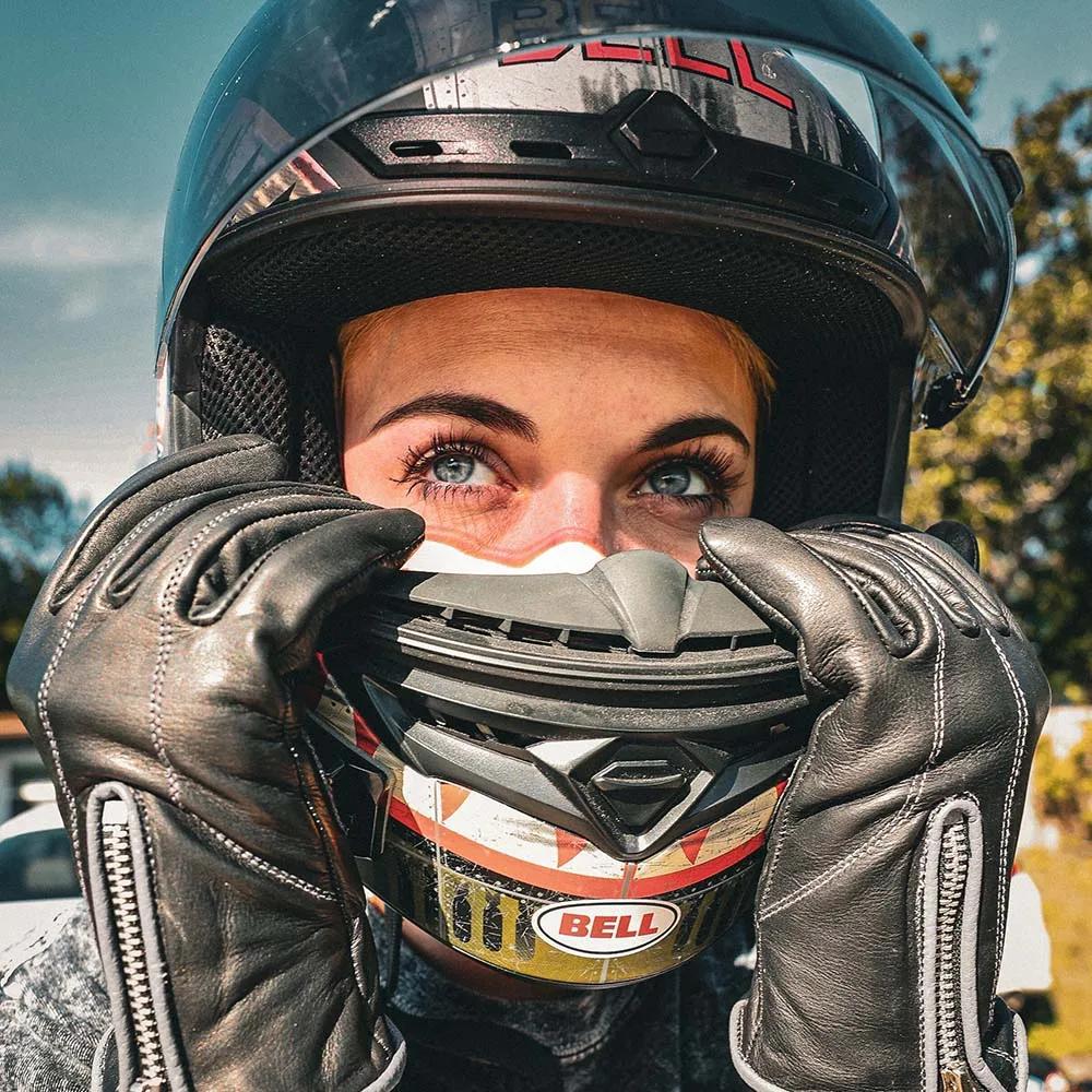 Gants de moto en cuir pour femmes Open Road 