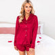 Lapel Long Sleeve Shorts Pajamas For Women - EX-STOCK Canada