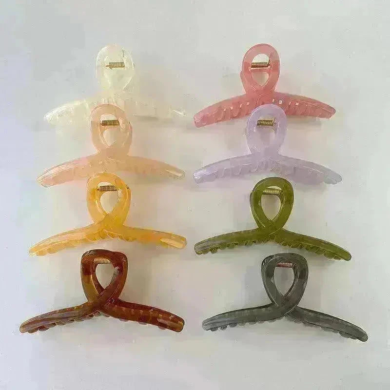 Large Jelly Minimalist Curve Bath Pan Hair Grabber - EX-STOCK CANADA