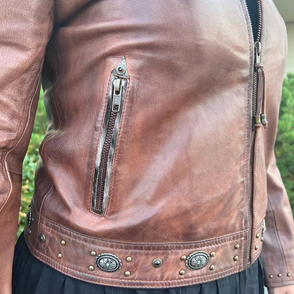 Leather Western Jacket with Fringe EX-STOCK Canada 