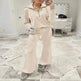 Leisure Sports Suit Long-sleeve Zipper Sweatshirt Wide Leg Pants Two-piece Set - EX-STOCK Canada
