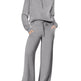 Leisure Sports Suit Long-sleeve Zipper Sweatshirt Wide Leg Pants Two-piece Set - EX-STOCK Canada