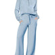 Leisure Sports Suit Long-sleeve Zipper Sweatshirt Wide Leg Pants Two-piece Set - EX-STOCK Canada