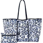 Leopard Print Printed Black Portable Beach Bag Leisure Travel - EX-STOCK Canada