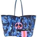 Leopard Print Printed Black Portable Beach Bag Leisure Travel - EX-STOCK Canada