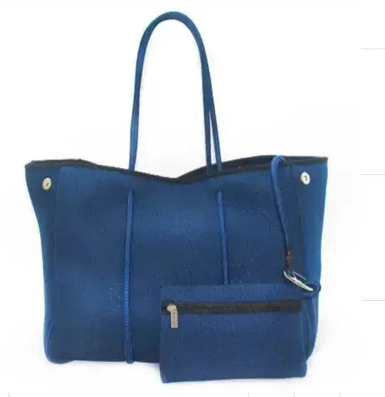 Leopard Print Printed Black Portable Beach Bag Leisure Travel - EX-STOCK Canada