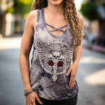 Camiseta de mujer Liberty Wear con calaveras y eslabonesEX-STOCK Canada 