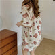 Little Bear Strawberry Print Short Sleeve Shorts Women Pajamas Sleep and Lounge wear - EX-STOCK Canada