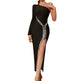 Long Sleeve One Shoulder Bandage Party Dress EX-STOCK Canada 
