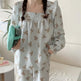 Long Sleeved Pullover Plaid Pajamas For Women - EX-STOCK Canada