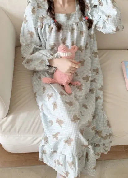 Long Sleeved Pullover Plaid Pajamas For Women - EX-STOCK Canada