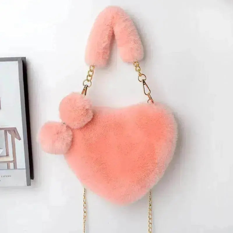 Love Bags Soft Plush Handbags Women Valentine's Day Party Bag - EX-STOCK Canada