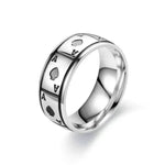 Lucky Of Spades Titanium Steel Magic Playing Card Stainless Steel Ring - EX-STOCK Canada