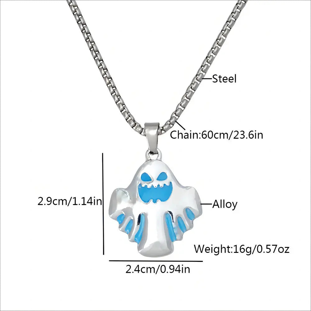Luminous Ghost Pendant Halloween Necklace - EX-STOCK Canada