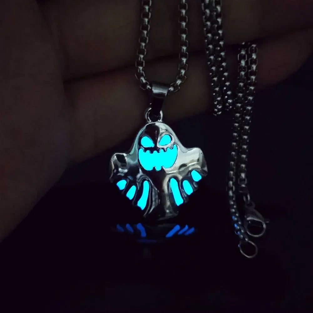 Luminous Ghost Pendant Halloween Necklace - EX-STOCK Canada