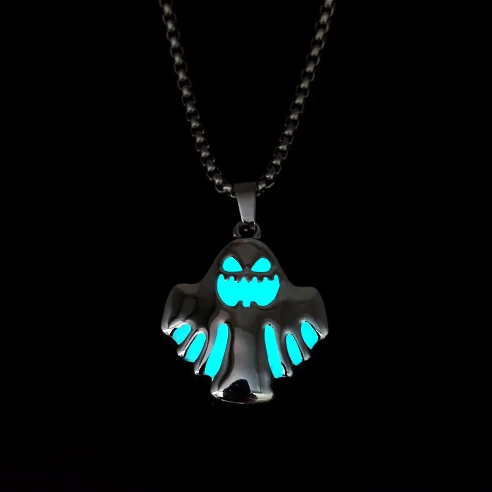 Luminous Ghost Pendant Halloween Necklace - EX-STOCK Canada