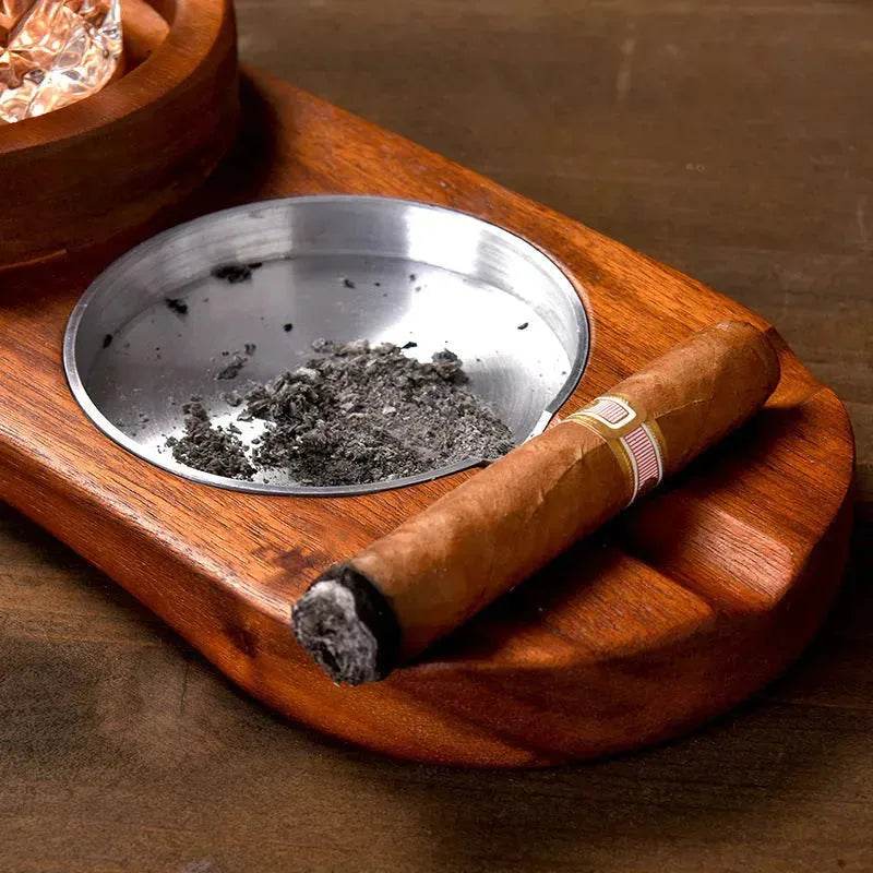 Cendrier en bois de luxe 2 en 1 - EX-STOCK Canada