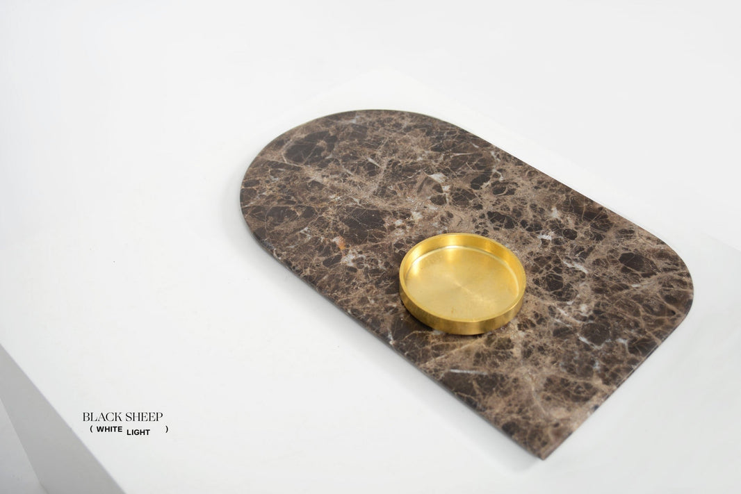 Dark Emperador Marble Serving Tray EX-STOCK Canada 