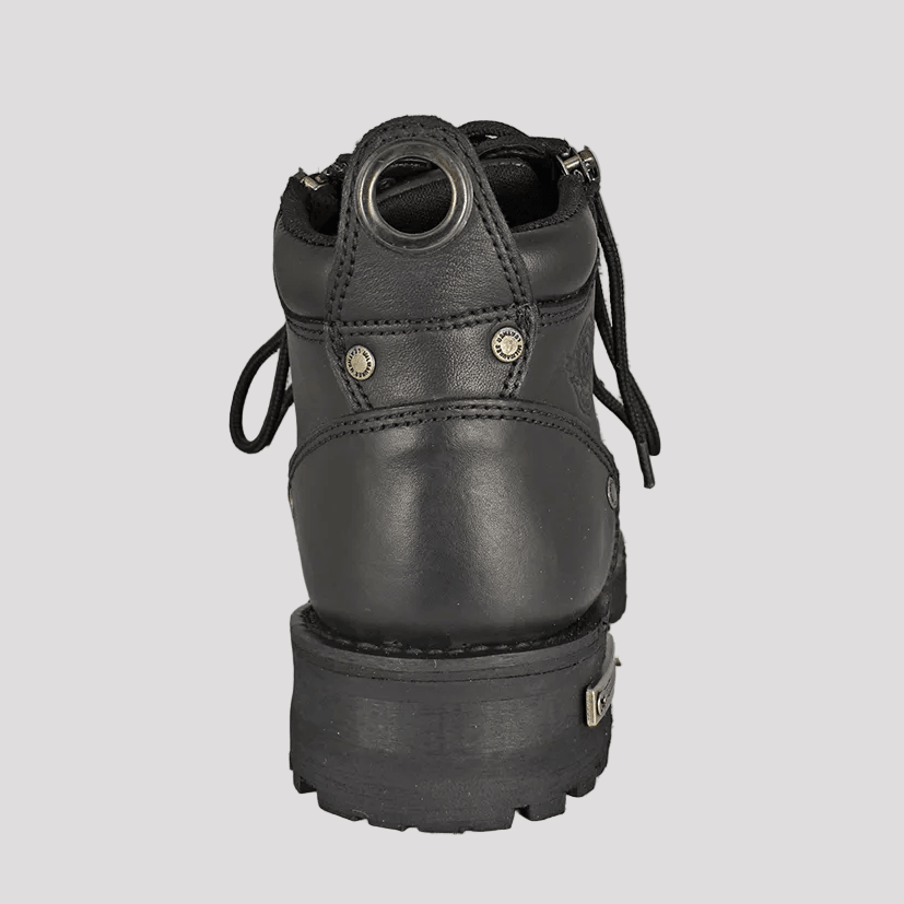 Bottes de moto pour hommes Milwaukee Leather à double fermeture éclair et lacets de 6 pouces 