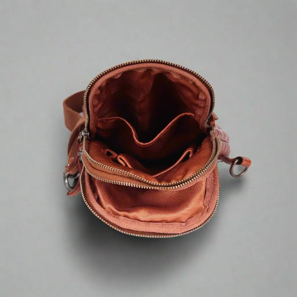 Bolsa de Pecho y Mochila MET de Cuero con Bolsillos de Doble CremalleraEX-STOCK Canada 