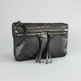MET Leather Crossbody Bag with Dual Front Zipper Pockets 