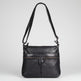 MET Leather Crossbody Bag with Dual Zipper Pockets 