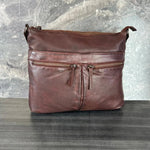 Bolso bandolera de cuero MET con doble bolsillo con cremalleraEX-STOCK Canada 