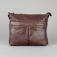 MET Leather Crossbody Bag with Dual Zipper Pockets 