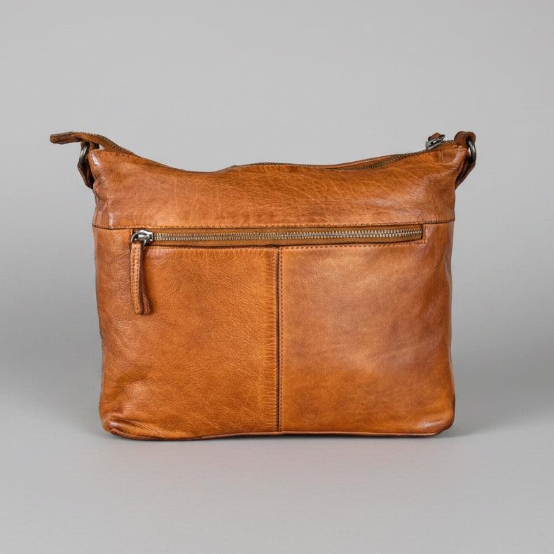 MET Leather Crossbody Bag with Dual Zipper Pockets 