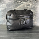 Bolso de cuero MET con doble asa y bolsillos frontales con cremalleraEX-STOCK Canada 