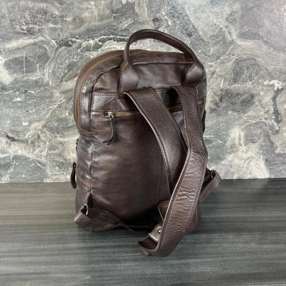 Mochila de cuero MET con múltiples bolsillos y asas doblesEX-STOCK Canada 