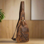 Mochila Bolso de Pecho de Cuero MET con Hombro DescubiertoEX-STOCK Canada 