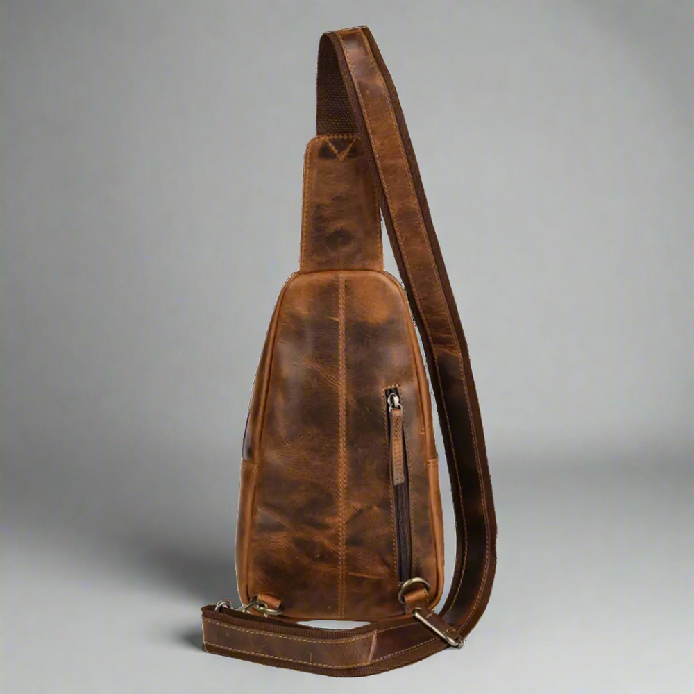 Mochila Bolso de Pecho de Cuero MET con Hombro DescubiertoEX-STOCK Canada 