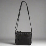 MET V Stitch Crossbody Leather Bag 