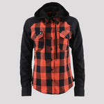 Milwaukee Leather Women's Armoured Plaid Hooded Shirt 