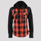 Milwaukee Leather Women's Armoured Plaid Hooded Shirt 