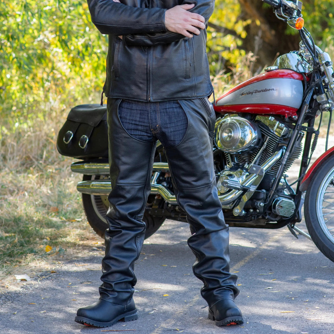 Open Road Unisex Premium Leder Chaps mit 4 TaschenEX-STOCK Canada 