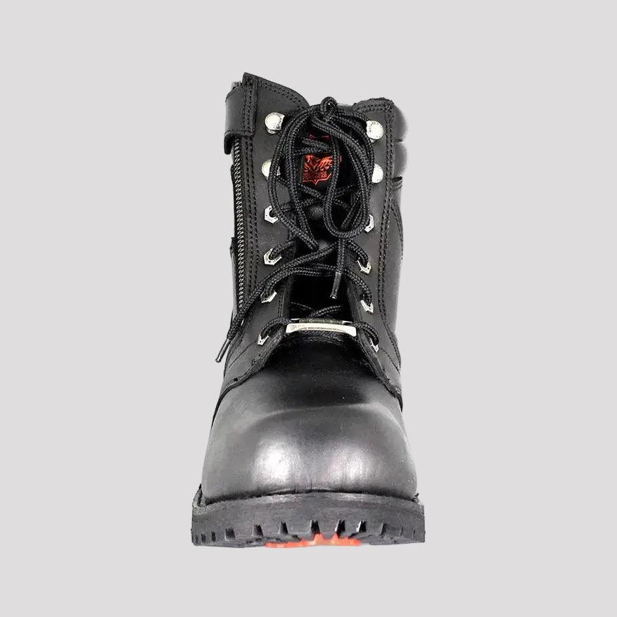 Milwaukee Leather Men's 6" Milwaukee Side Zip Lace Up Motorcycle Boots 