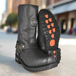 Milwaukee Leather Men's Wide 11" Harness Motorcycle Boots EX-STOCK Canada 