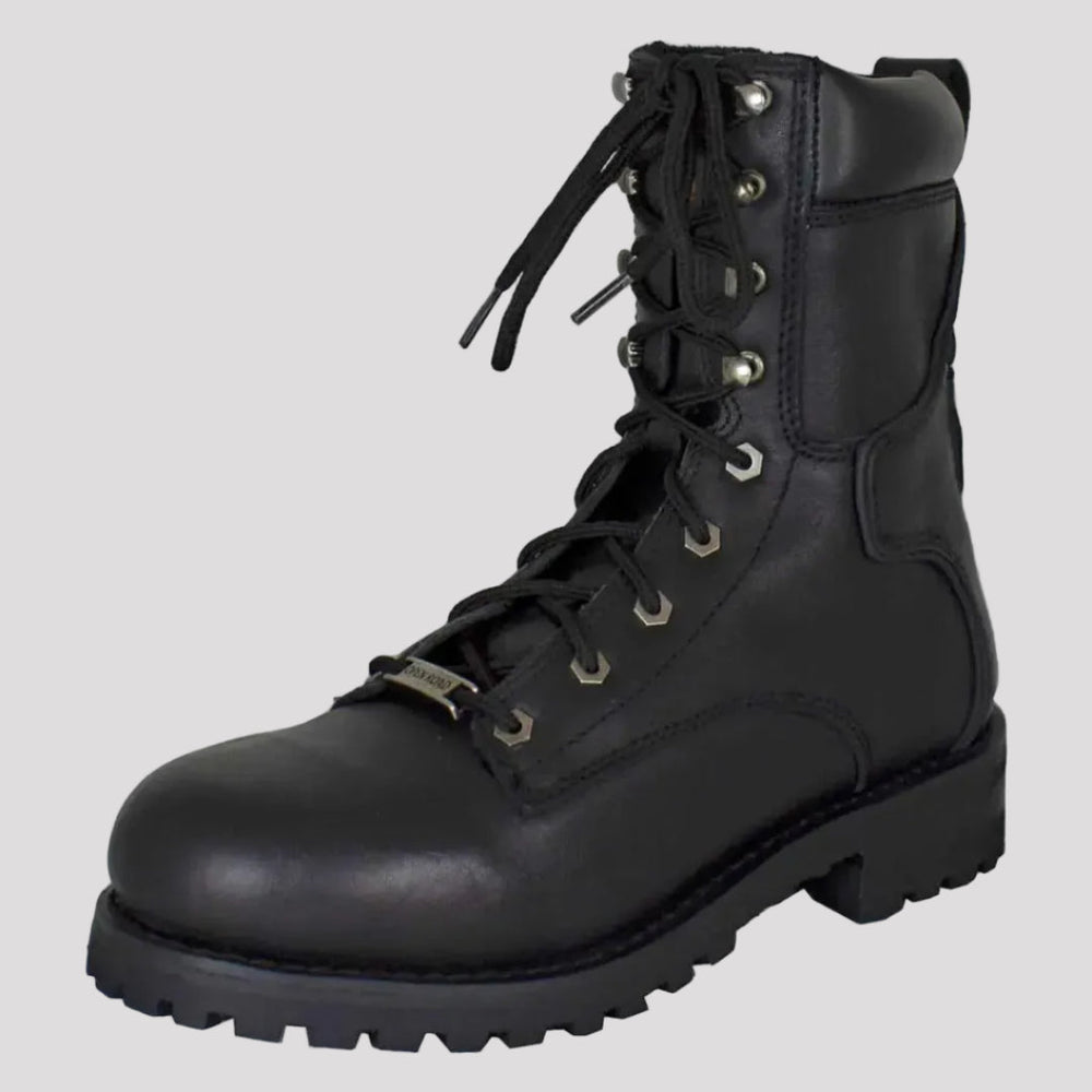 Open Road Men's 8" Quilted Motorcycle Boots 