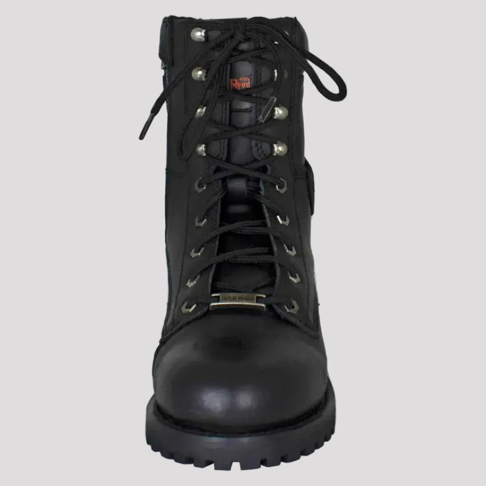 Open Road Men's 8" Quilted Motorcycle Boots 