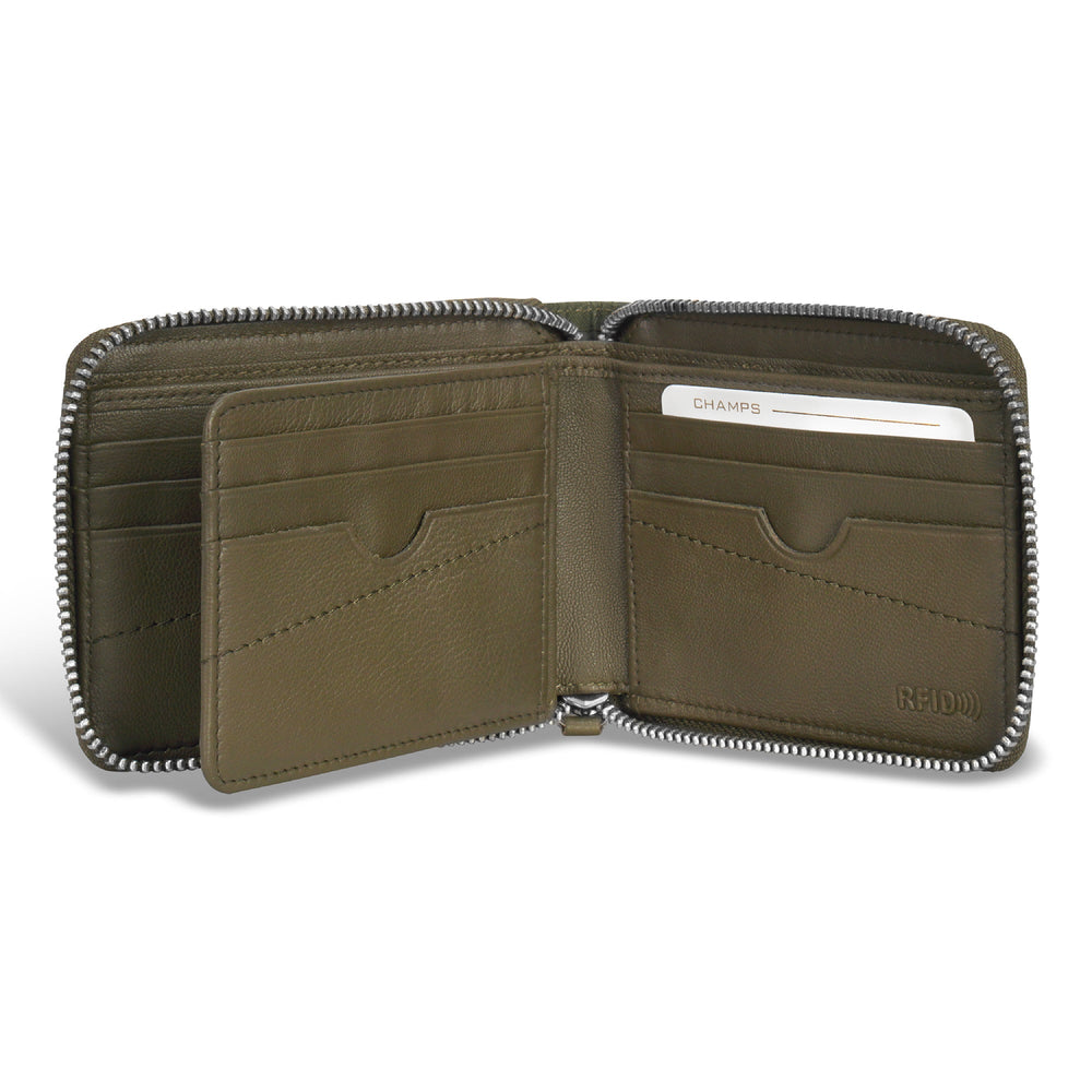 Camo / Leather Zip Around Wallet EX-STOCK Canada 