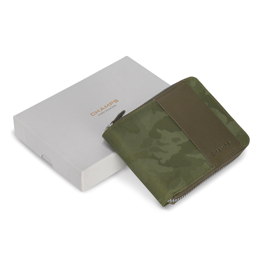 Camo / Leather Zip Around Wallet EX-STOCK Canada 